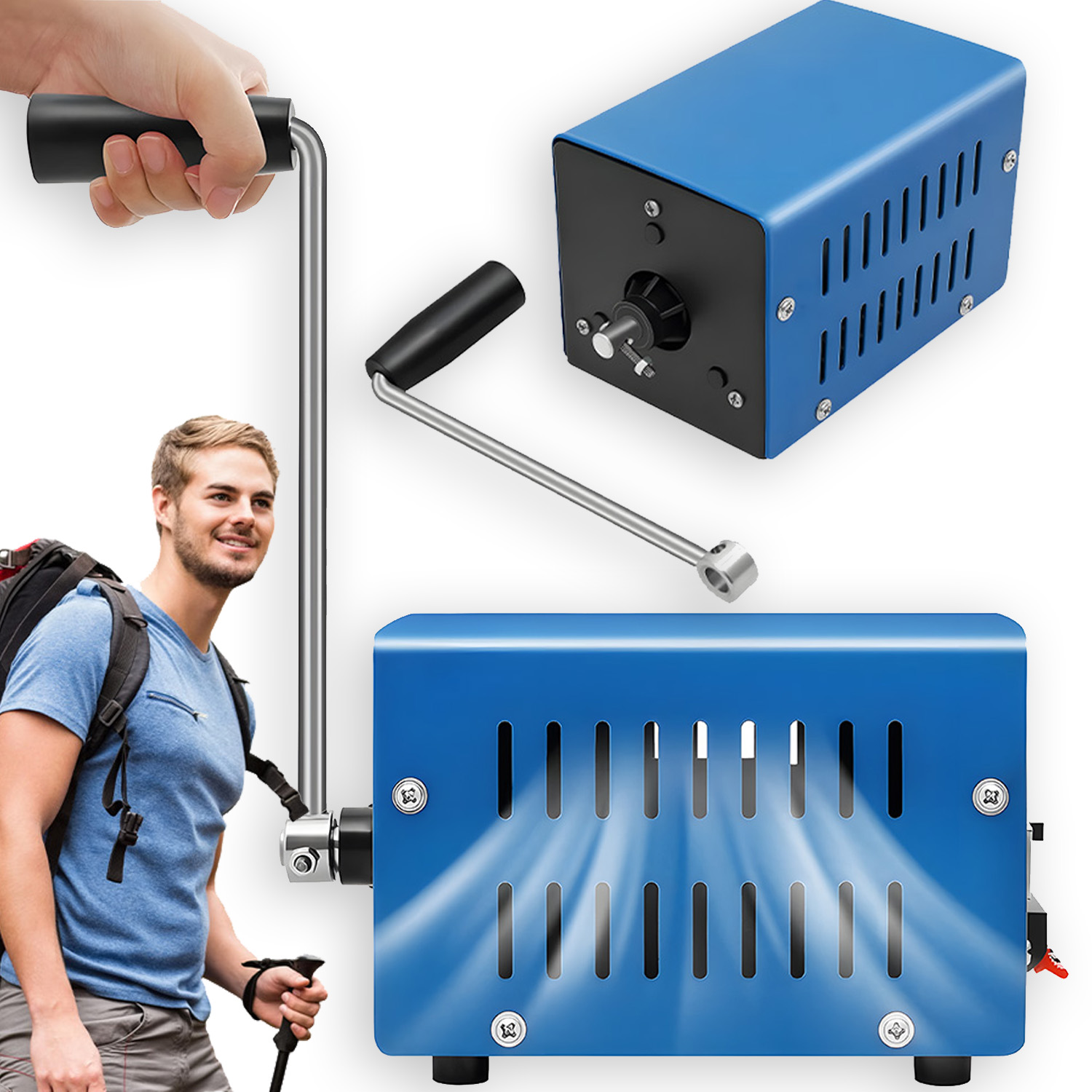 Generátor S Ruční Klikou A Klikovým Dynamem Snadná Ergonomická Montáž Na Kliku