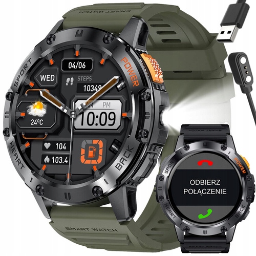 Smartwatch Męski Gravity GT22-5 Amoled, Dodatkowy Pasek (sg030e)