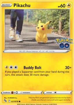 Pokemon TCG Elektryczny - Pikachu (PGO 027)