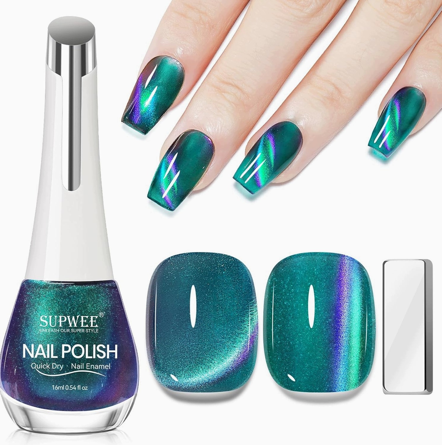 Lakier 16ML Magnetyczny Bez Lampy Holograficzny Szybkoschnący Błyszczący