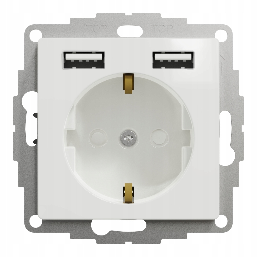 Elektrická Zásuvka s porty 2xUSB Schneider SDD111052 bílá