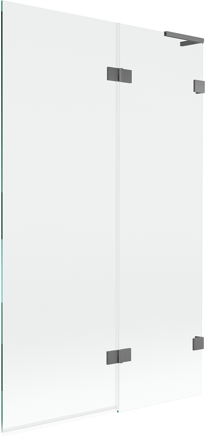Mexen Lunar L vanová zástěna 2-křídlová pravá 110 x 150 cm, průhledná, tmav