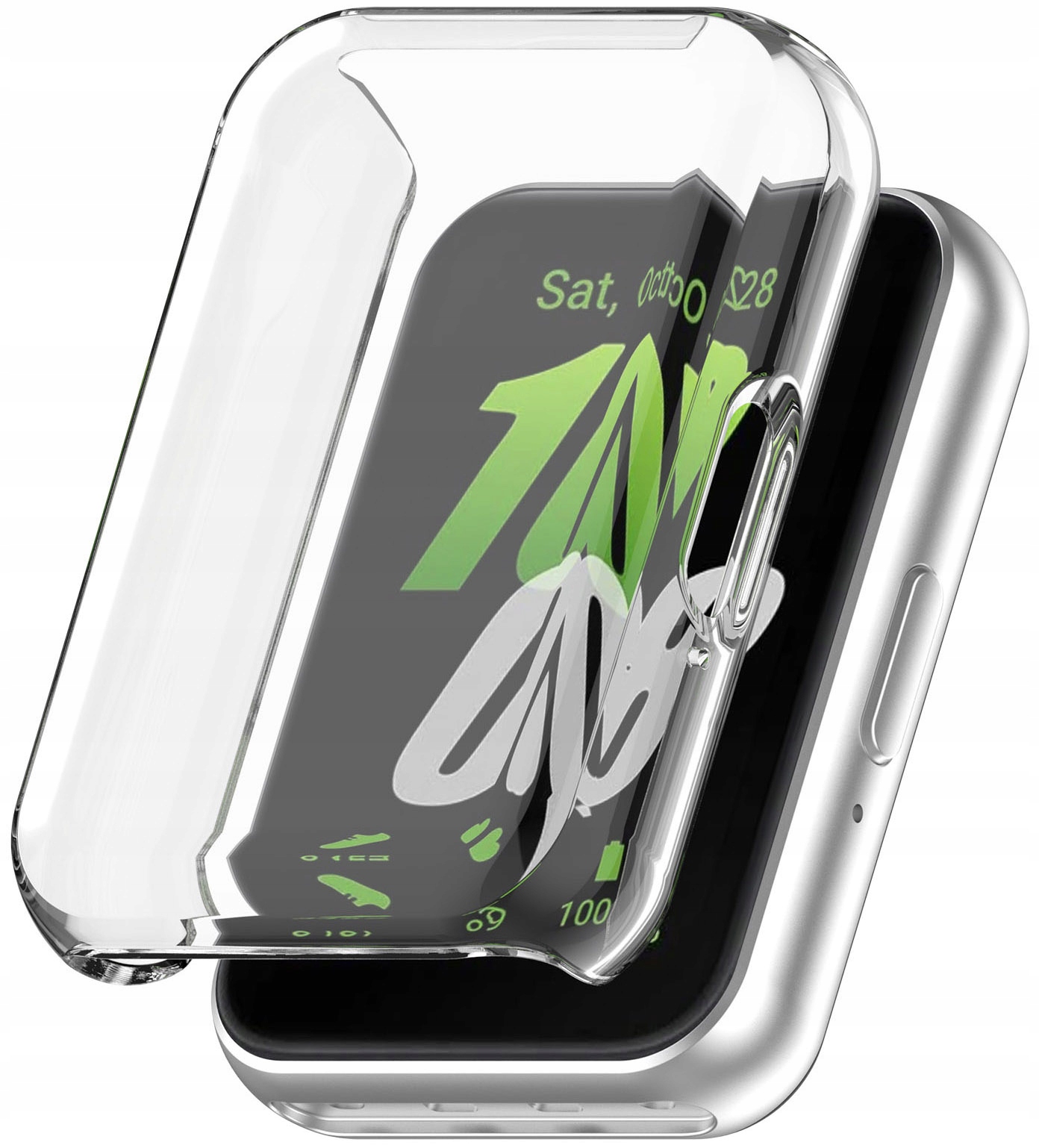 Etui 2W1 Z Osłoną Na Ekran 360° Do Samsung Galaxy Fit 3 SM-R390 Bezbarwny