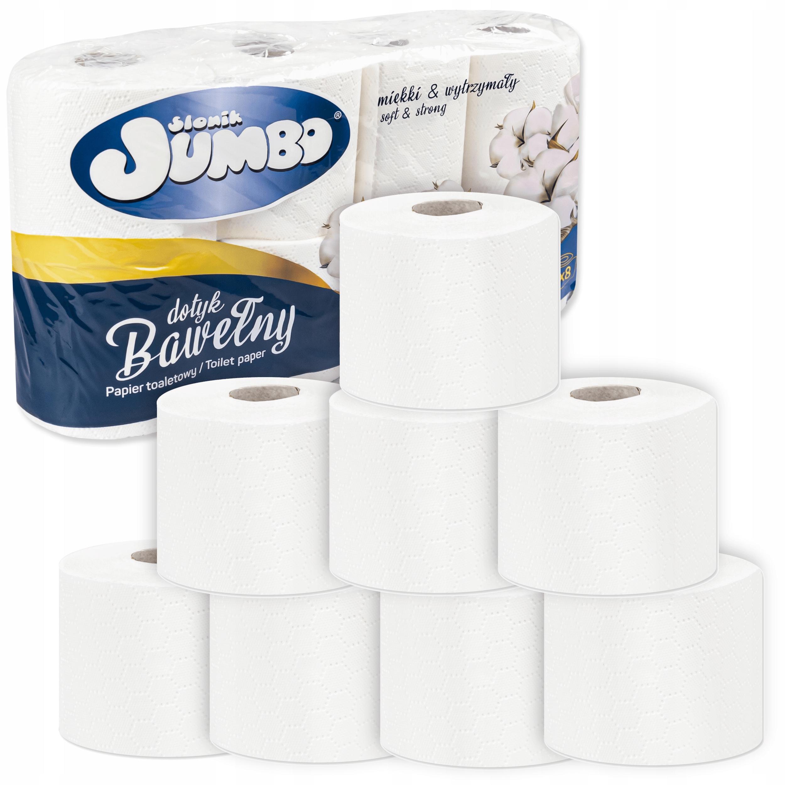 

Papier toaletowy Słonik Jumbo Bawełna 3W x 8 sztuk