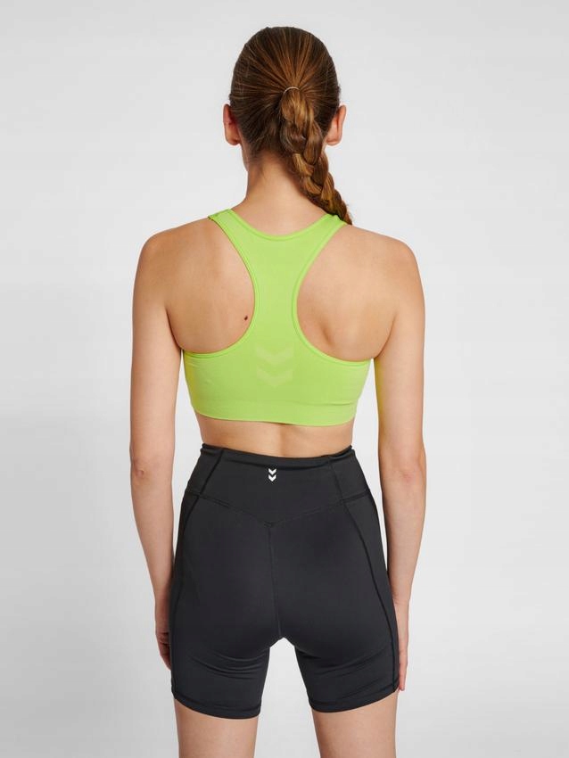 HUMMEL ZIELONY BEZSZWOWY CROP TOP NEON LOGO FXJ HMR__XS Marka Hummel