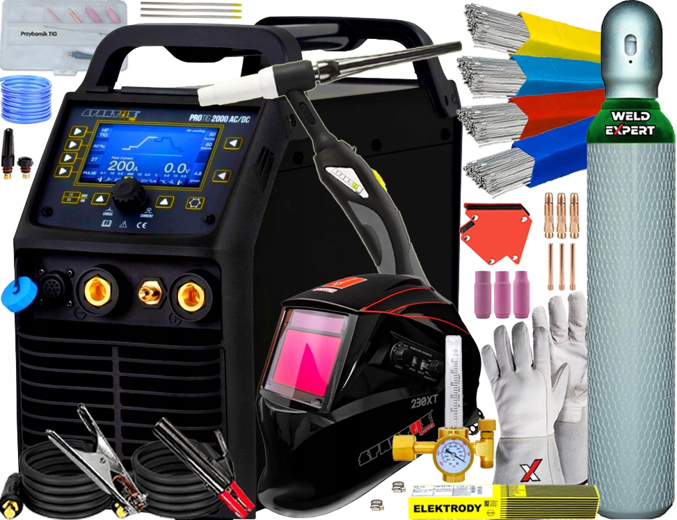 Spawarka TIG SPARTUS ProTIG 2000 AC/DC 200A puls MMA IGBT panel LCD ...