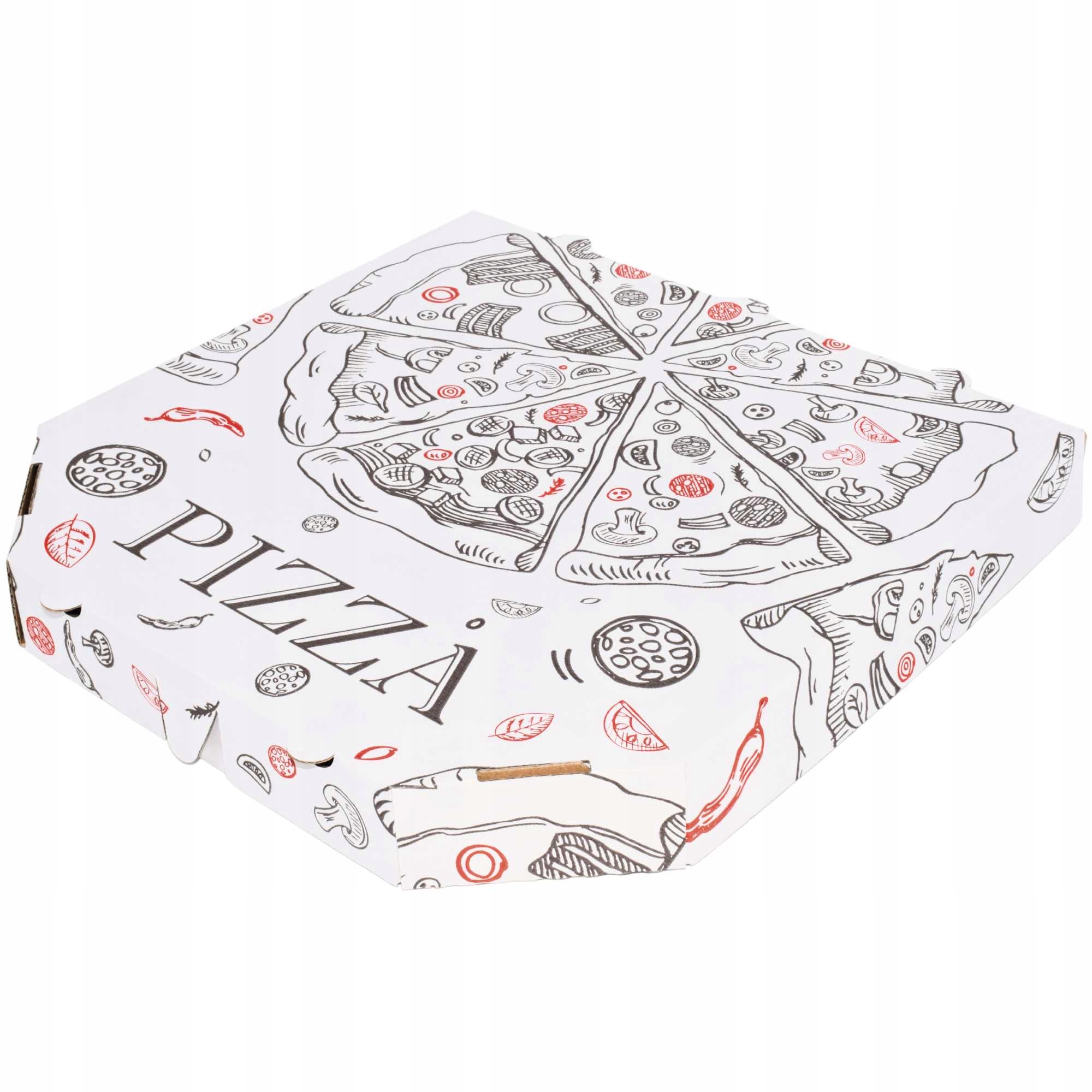 Pudełko na pizzę 32x32x4cm z nadrukiem, 100 sztuk