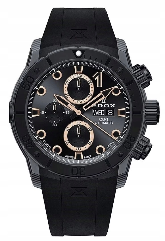 Pánské Hodinky Edox 01125 Ccn Č. CO-1 Carbon Chronograph Automatic