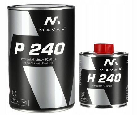 Mavar P240 Podkład Akrylowy 2K 5:1 0,96L Czarny