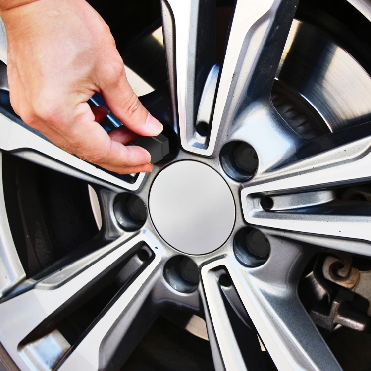 NASADKI NAKŁADKI NA ŚRUBY FELG na klucz 17 black Kod producenta AT0007