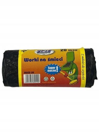 Levně 17X Zpts Kowalczyk Pytle na odpadky černé 20L 20 Kusů