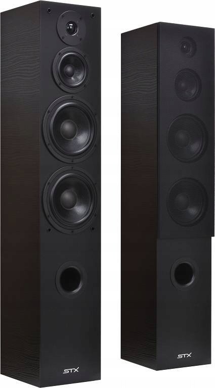 Kolumny podłogowe głośniki stereo Stx F-200n czarne