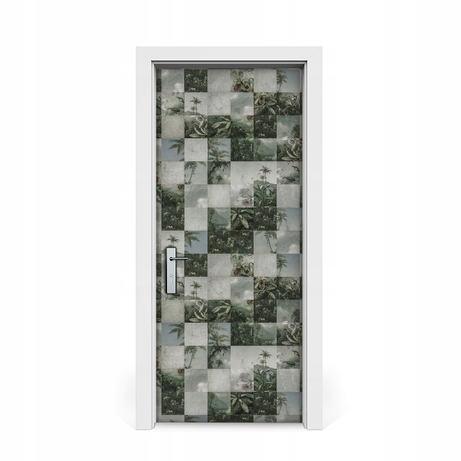 

Naklejka na drzwi Tropikalny Patchwork 85x205