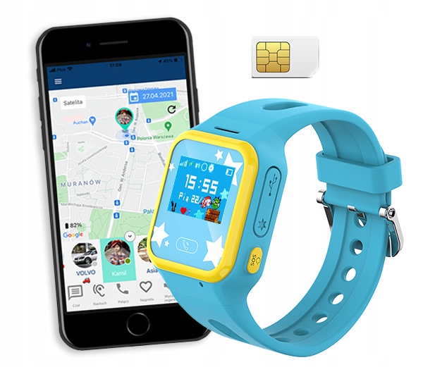 

Smartwatch Dla Dzieci Gps Calmean Mini Telefon Sim