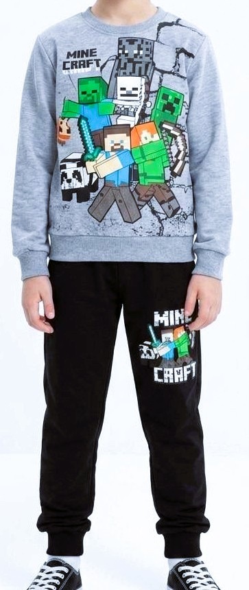Dres minecraft 128 bluza spodnie komplet