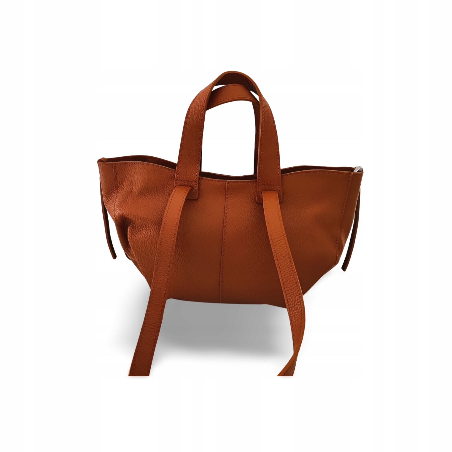 Laura Biaggi taška mini shopper kožená camelová