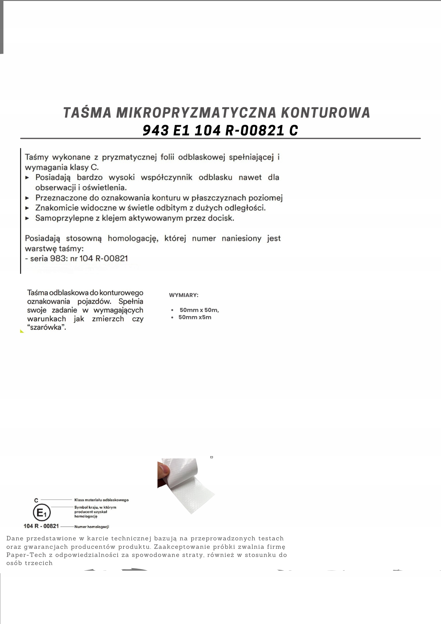 TAŚMA ODBLASKOWA SAMOPRZYLEPNA ŻÓŁTA NEONOWA OSTRZEGAWCZA 5m konturowa Marka Inna