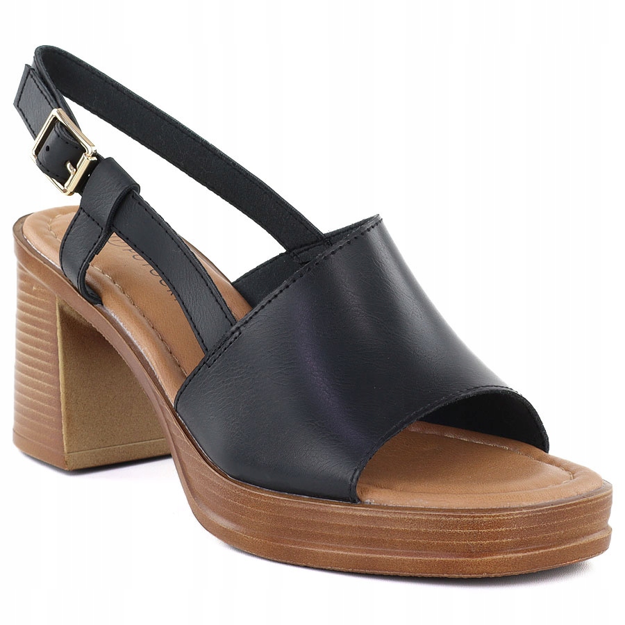 Černé sandály na podpatku Potocki 54324 36