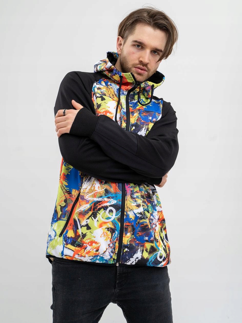 

Bluza Z Kapturem Rozpinana Męska Graffiti Czarna L