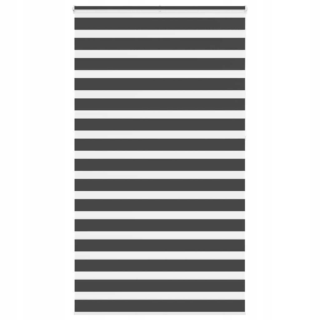 Roleta zebra, čierna, šírka tkaniny 120,9 cm, polyester