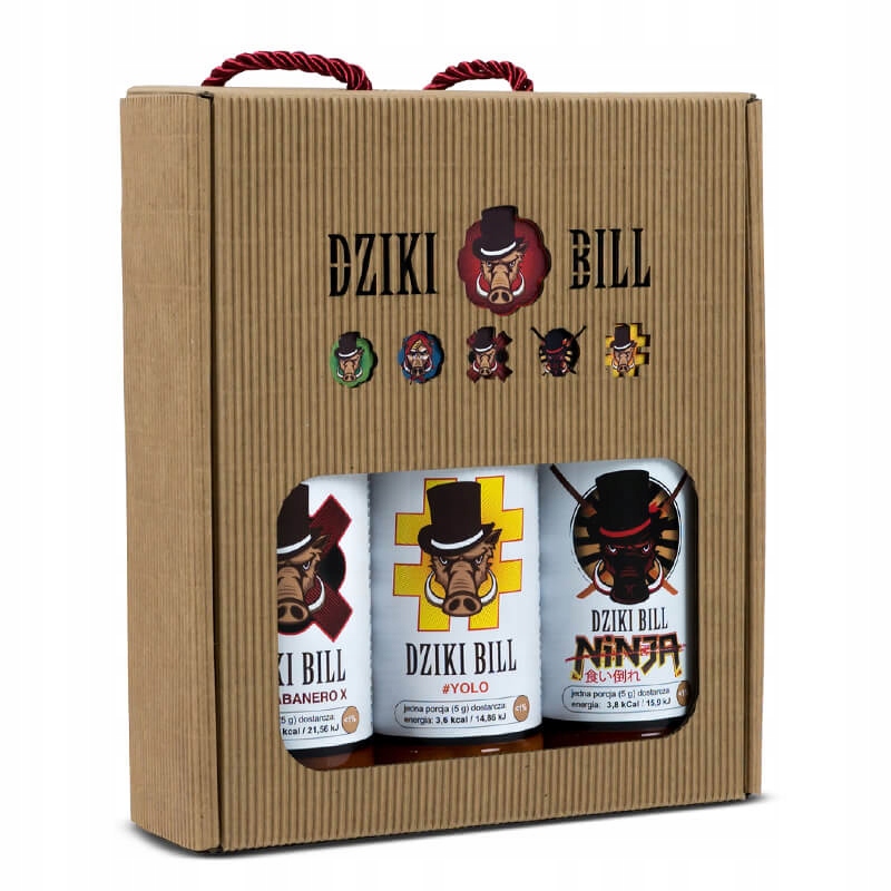 Ostré omáčky – dárková sada Divoký Bill Hard