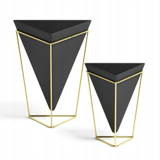 

Dekoracyjna donica Trigg black/gold by Umbra
