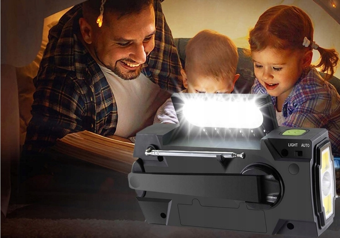 Feegar Radio FM Awaryjne Solar SOS 4000mAh Latarka Radio AM FM