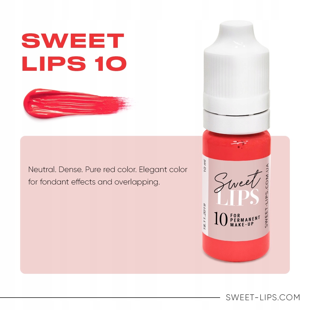 Pigment pro permanentní make-up Sweet lips #10 5 ml