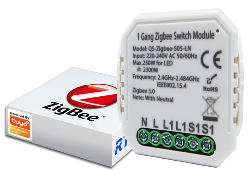 

Jednokanałowy dopuszkowy przekaźnik Zigbee Tuya