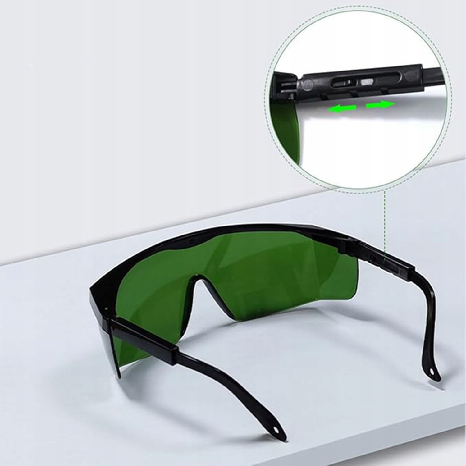 OKULARY OCHRONNE ZIELONE Z ETUI OCHRONA: DO DEPILACJI LASEROWEJ LASERA IPL. Kod producenta 250422FC09