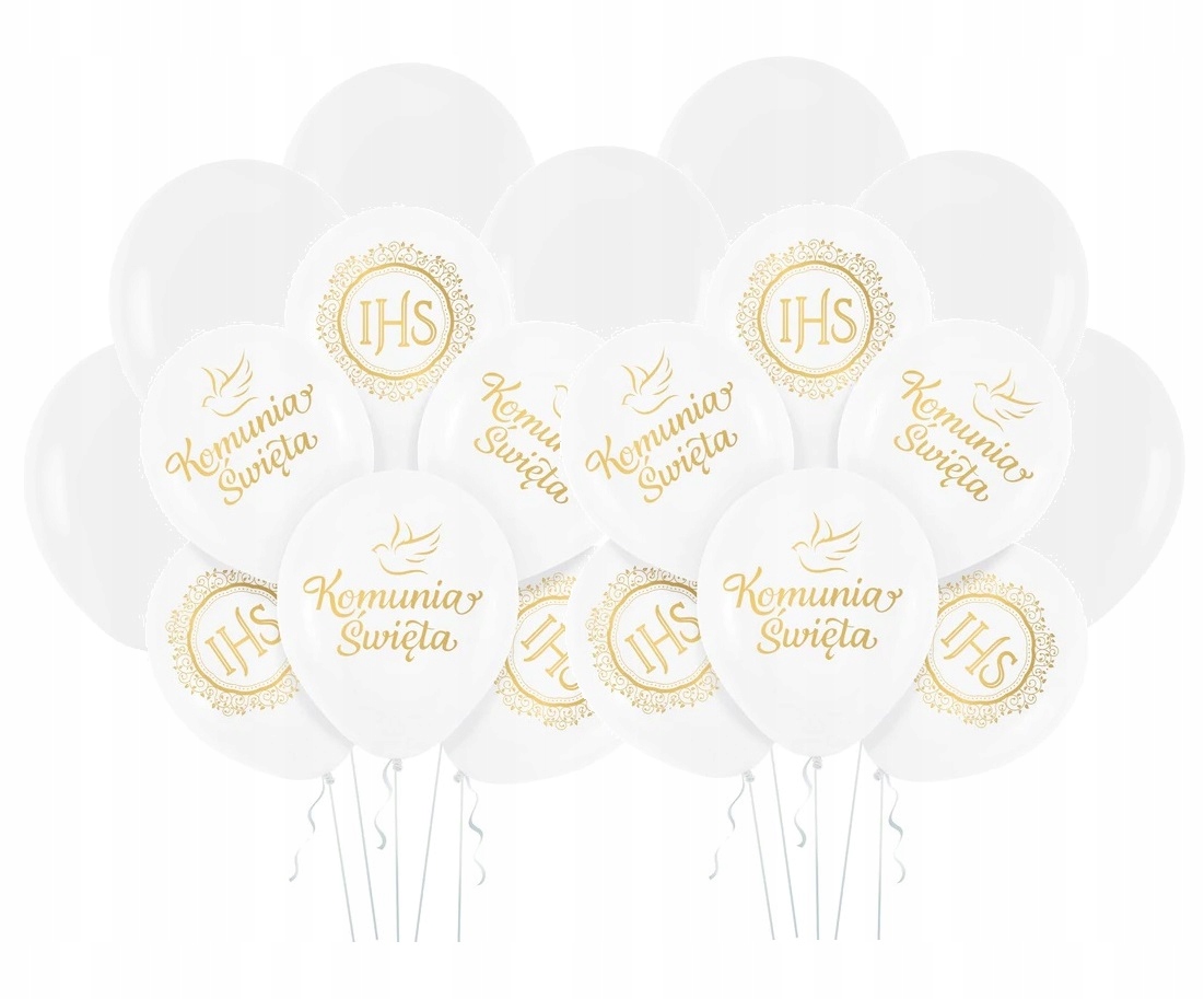 

Balony komunijne dekoracje na komunię zestaw 30szt