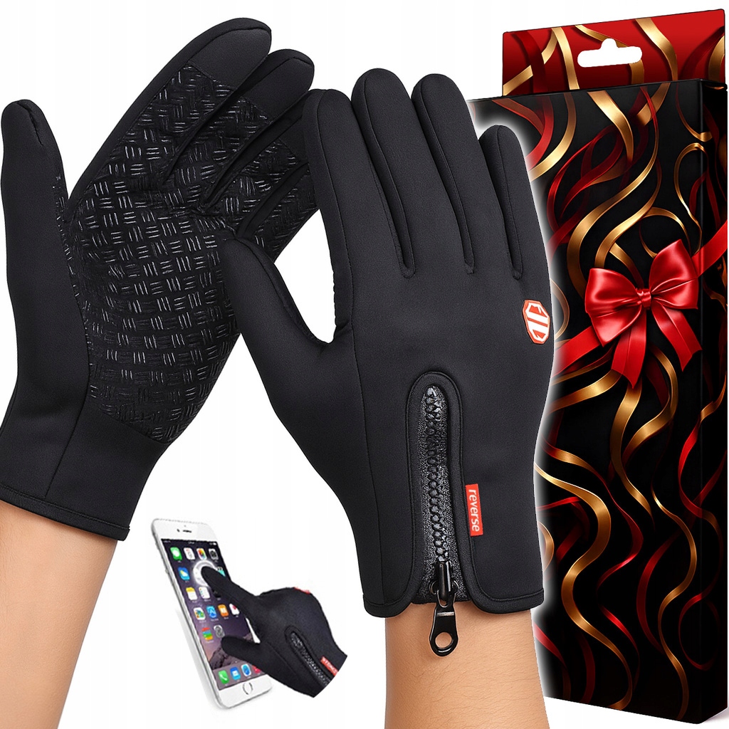 ПЕРЧАТКИ С СЕНСОРНЫМ ЭКРАНОМ ДЛЯ ВЕЛОСИПЕДА, ВЫЖИВАНИЯ, ВЕЛОСПОРТА, ЗИМЫ, БЕГА, SMART S / M