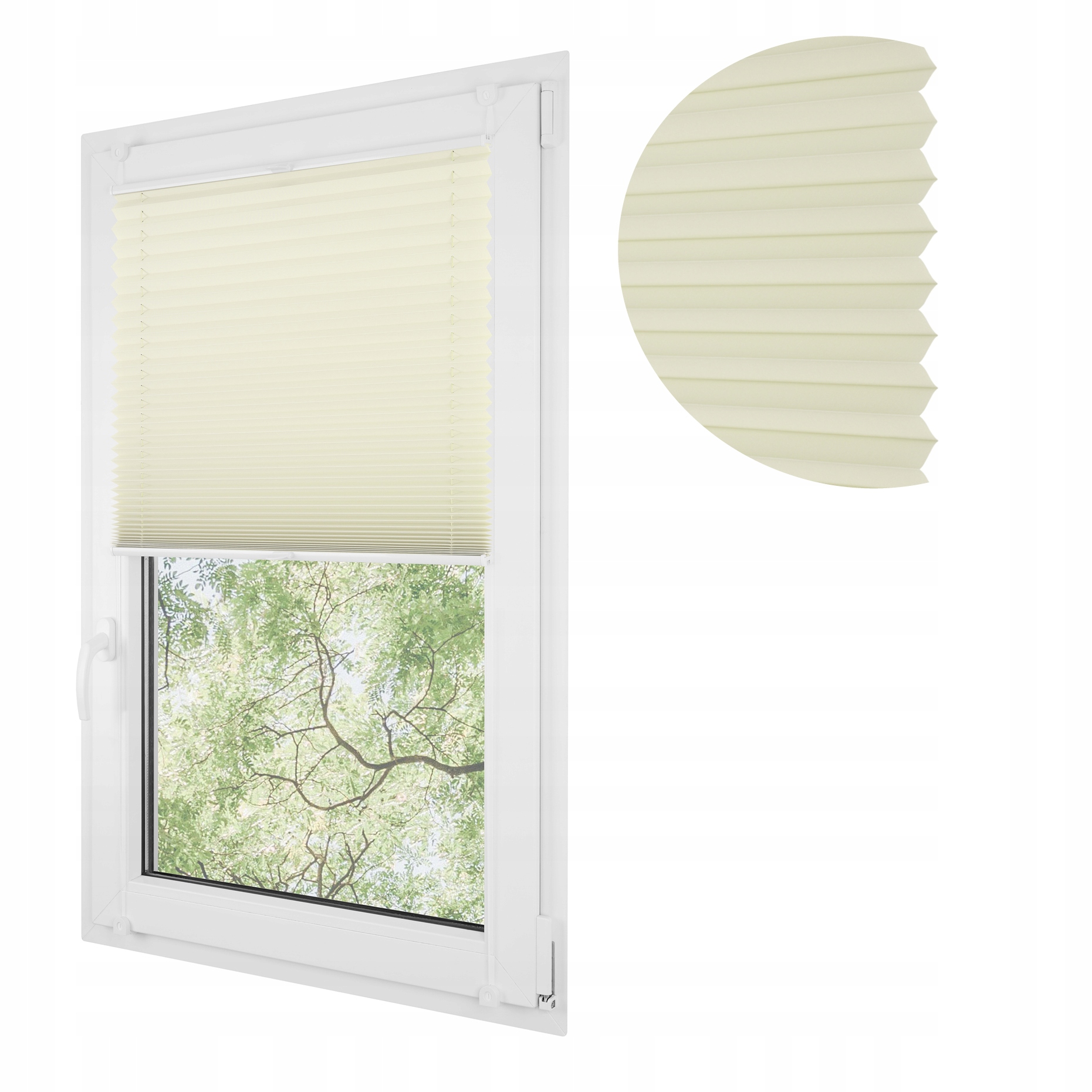 Termoplisy neinvazivní roleta plisé harmonika ecru 60x150
