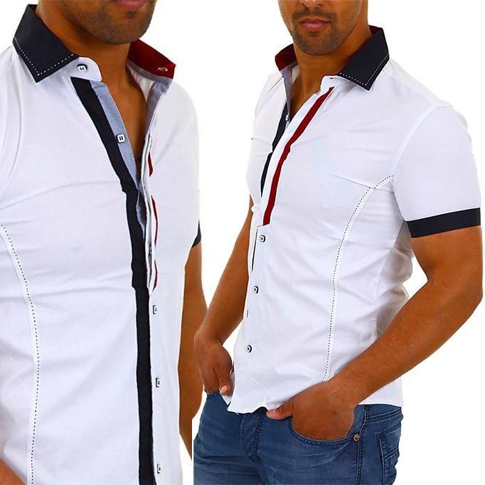 Pánská vypasovaná košile Casual Elegant Denní bavlněná Slim Fit