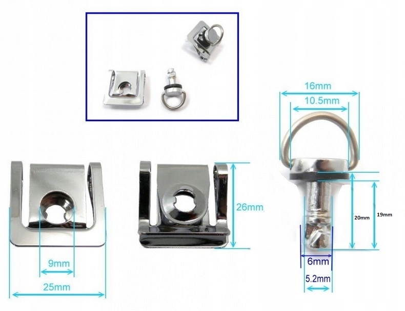 SZYBKOZŁĄCZKA BLASZKA ŚRUBA MONTAŻOWA OWIEWKI 19mm Producent JMT
