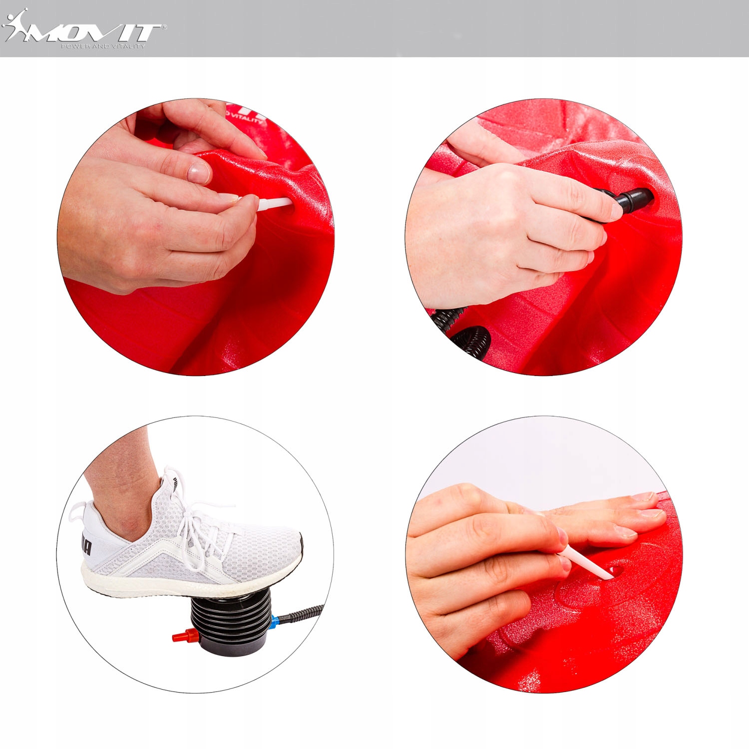 NIEBIESKA PIŁKA FITNESS GIMNASTYCZNA 75 CM POMPKA Średnica 75 cm