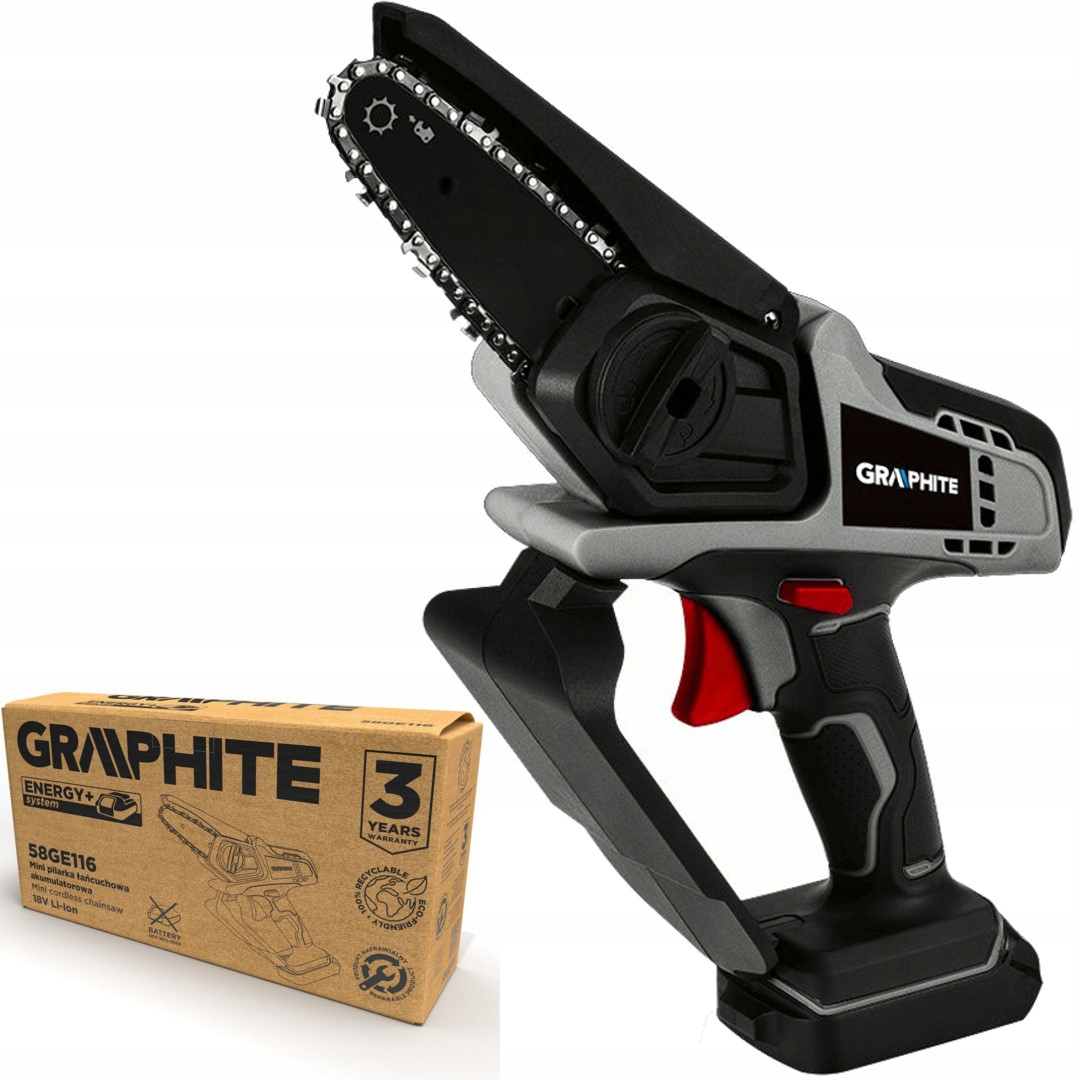 Graphite Mini Piła Łańcuchowa Akumulatorowa 18V En+ bez akumulatora 58GE116