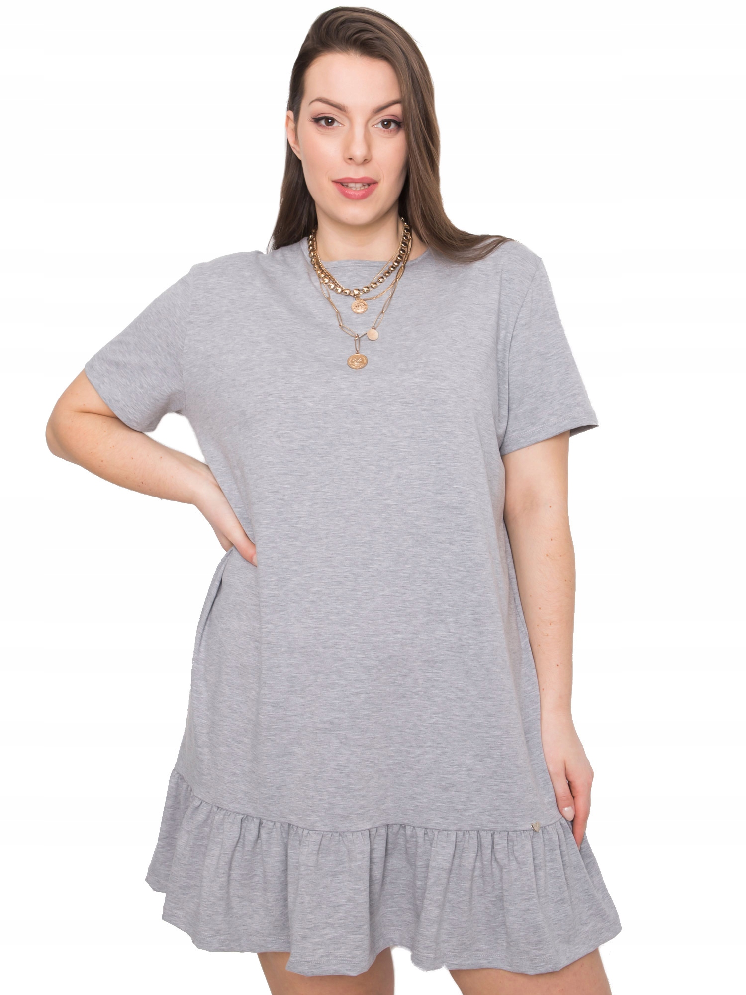 

Prosta Sukienka Kobieca mini Plus Size 3XL