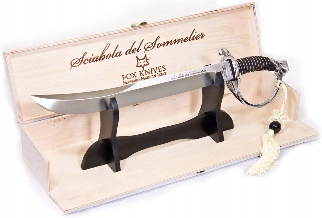 Šabľa na šampanské Fox Knives Sommelier Sabrage v krabici