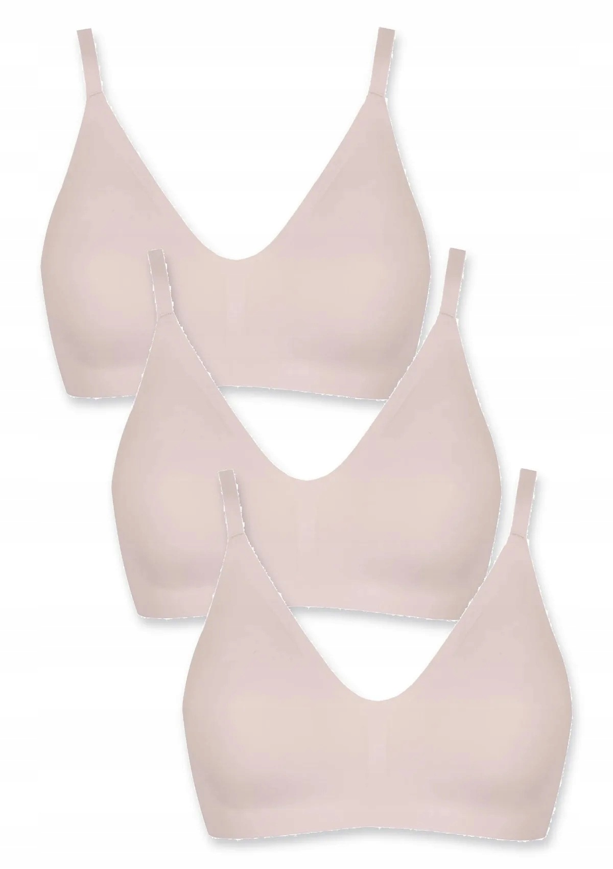 Lormar Pure 441 bezešvá podprsenka s vložkami 3 ks starorůžová S