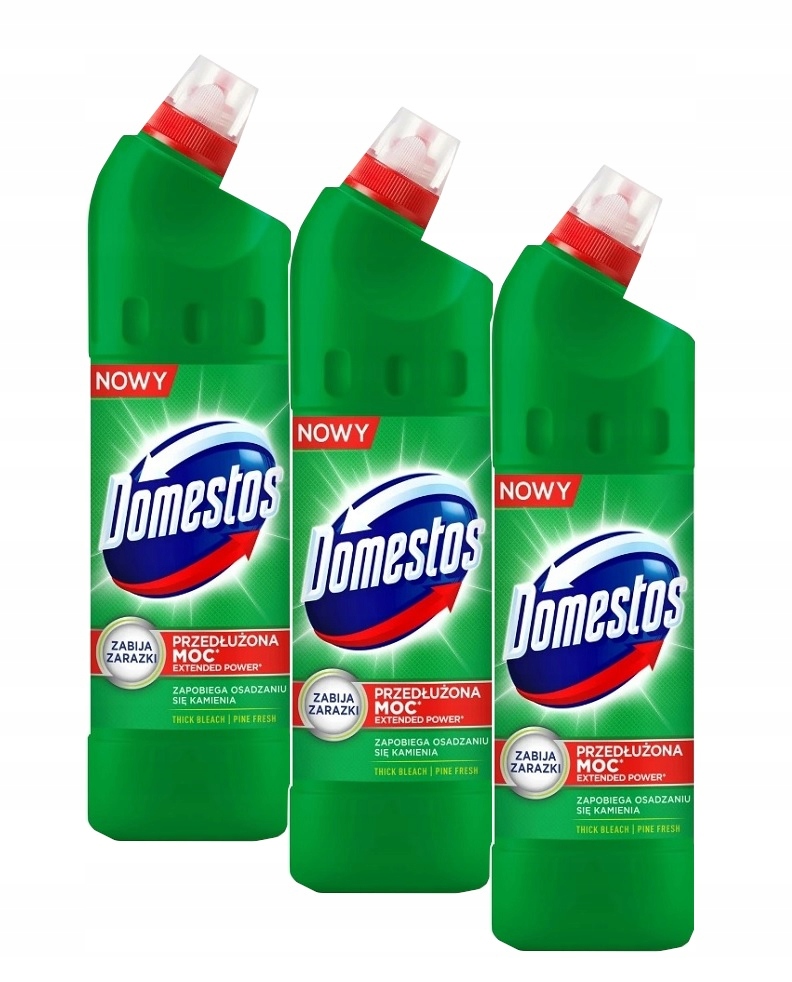

Domestos Żel płyn do Wc wybielaczem Pine 750 ml x3