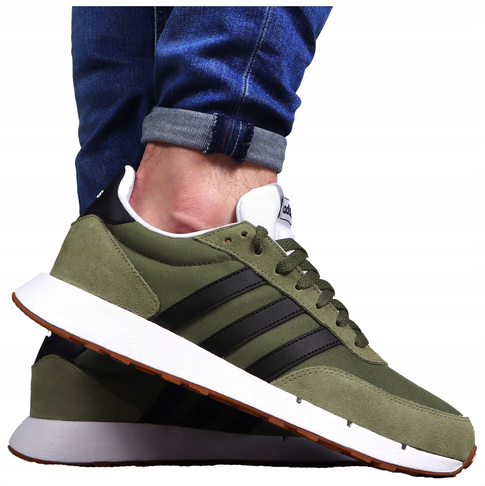 pánské boty Adidas sportovní Pohodlné tenisky pro každodenní nošení Khaki