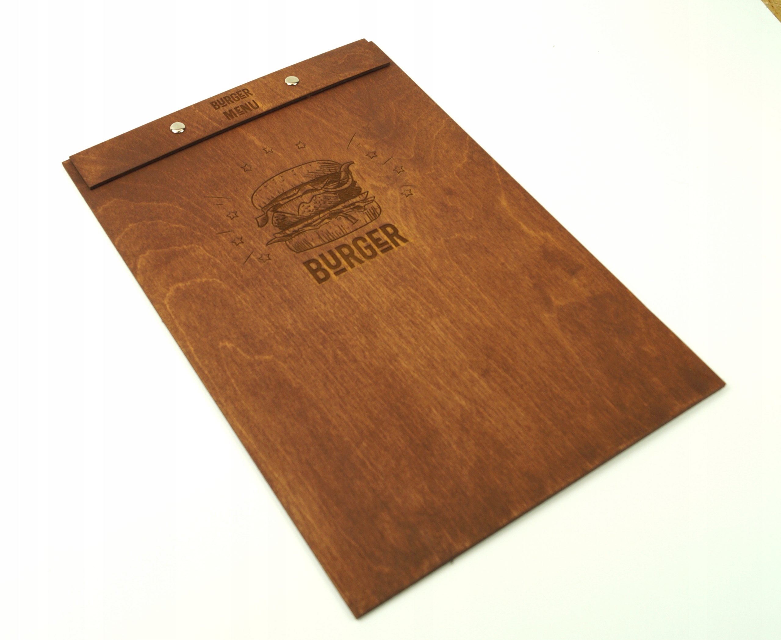 Drewniana kara MENU z grawerem A4