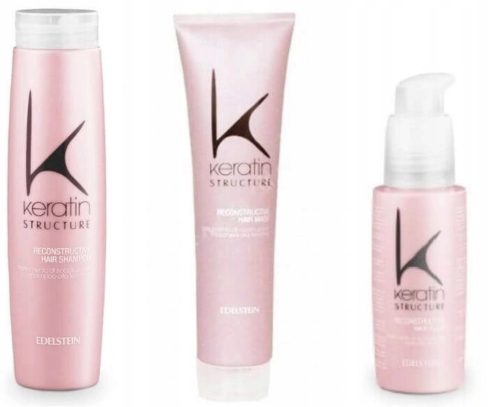 Keratin Structure Zestaw Odbudowa Regeneracja Edelstein Fluid+Maska+Szampon