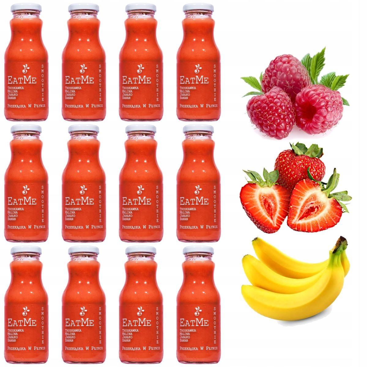Levně Ovocné smoothie 100% Eatme Růžové, 250 ml
