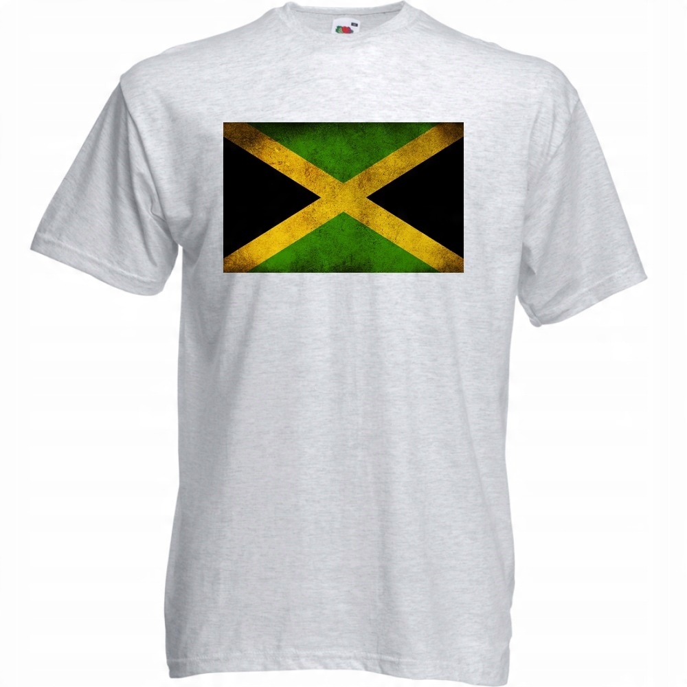 

Koszulka z nadrukiem flaga Jamajki reggae XL ash s