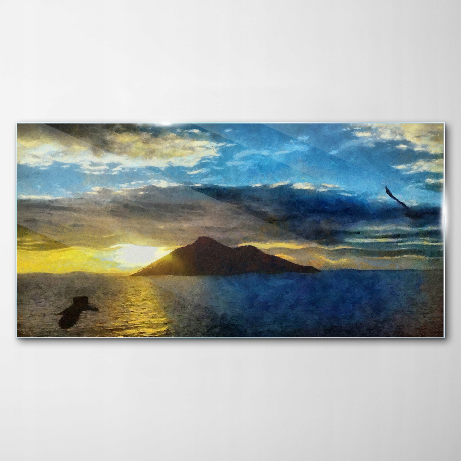 

Hartowany Obraz Szklany Jezioro Natura Góry 140x70
