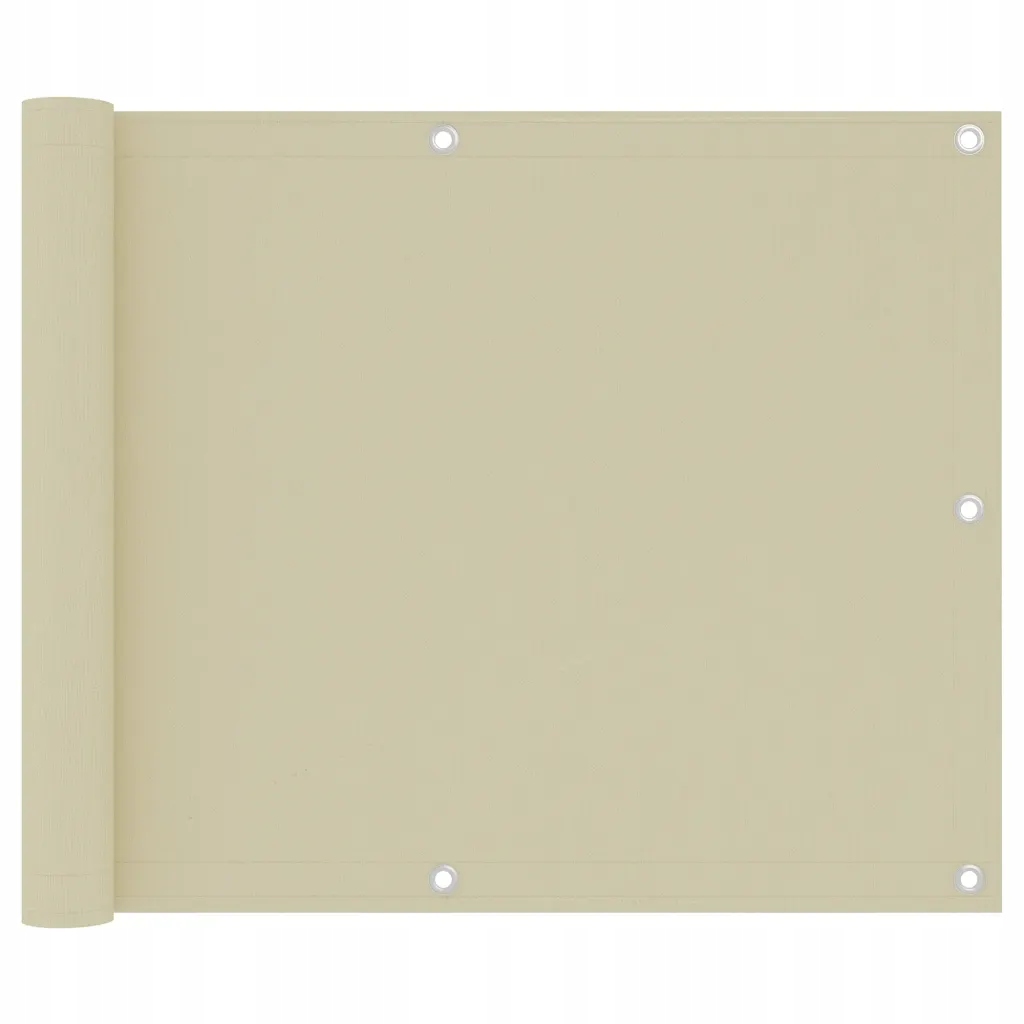 Voděodolná boční markýza Oxford Pu, krémová, 75 x 500 cm