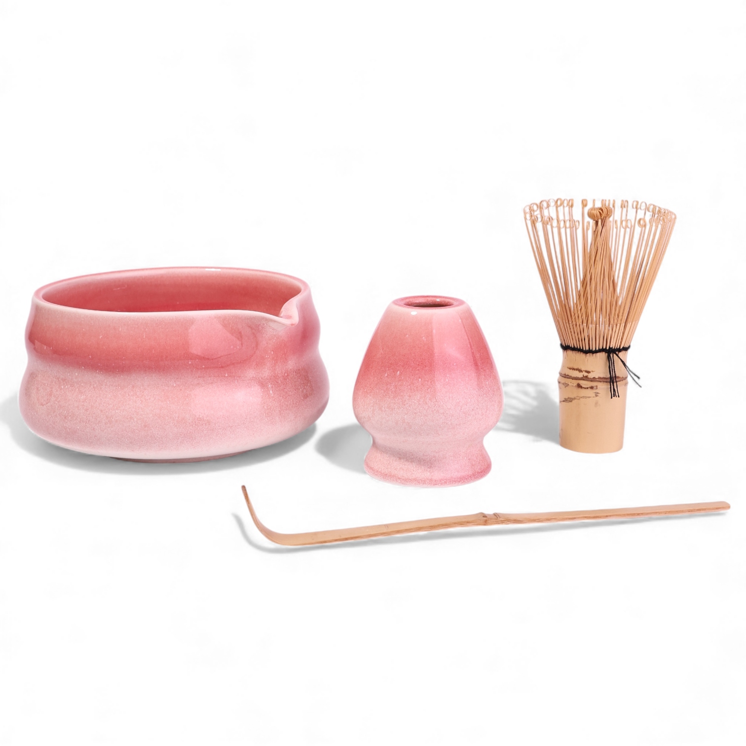 Levně Sada na výrobu matchy Japonská Šálek Podstavec Lžička Metlička