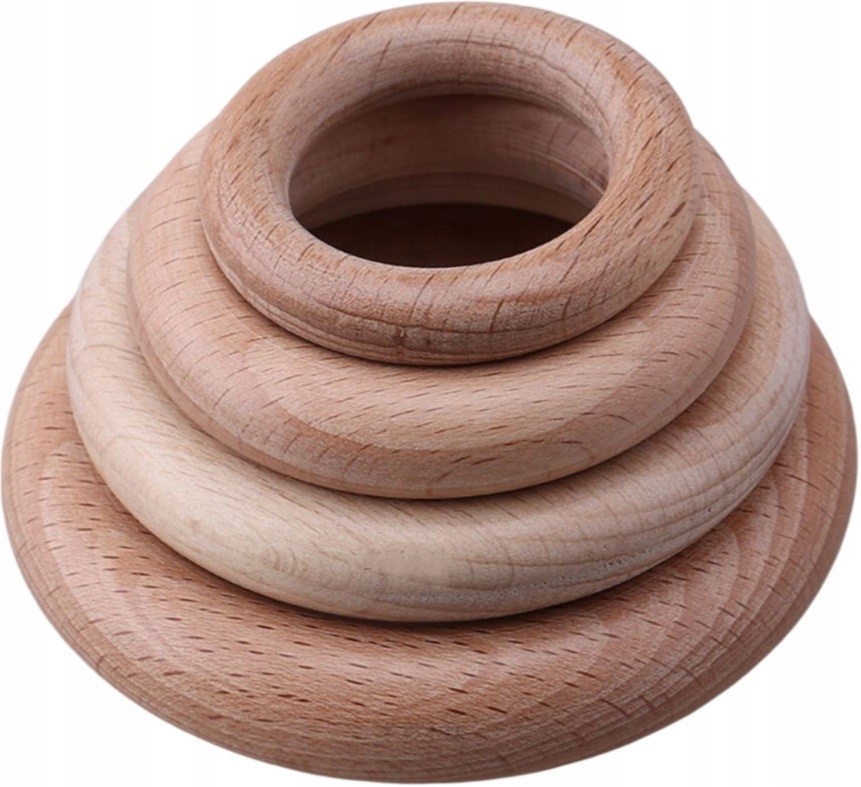 Drewniane kółko do MAKRAMY Karnisza BUK 25mm 5szt Kod producenta RIB25